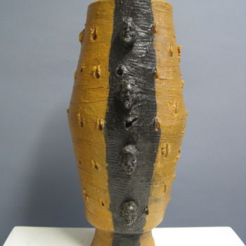 Sculpture intitulée "Vaso di Lombroso gi…" par Paolo Camporese, Œuvre d'art originale, Terre cuite