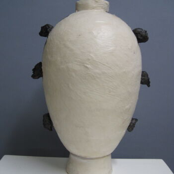 Sculpture titled "Vaso di Lombroso bi…" by Paolo Camporese, Original Artwork, Terra cotta