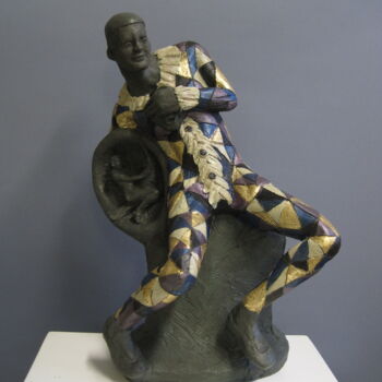 Скульптура под названием "A cavallo del mirmi…" - Paolo Camporese, Подлинное произведение искусства, Терракота