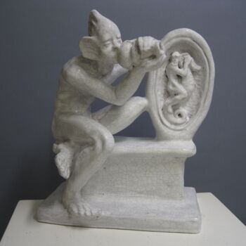 Sculptuur getiteld "Dipnos 2022" door Paolo Camporese, Origineel Kunstwerk, Keramiek