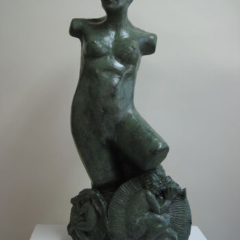 Sculpture titled "La musa e i musici" by Paolo Camporese, Original Artwork, Terra cotta