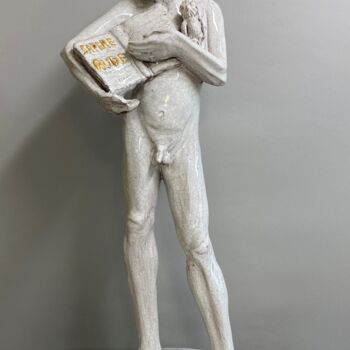 Escultura titulada "Civetta Minerva" por Paolo Camporese, Obra de arte original, Cerámica