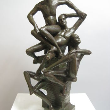 Sculptuur getiteld "Il riposo degli acr…" door Paolo Camporese, Origineel Kunstwerk, Terra cotta