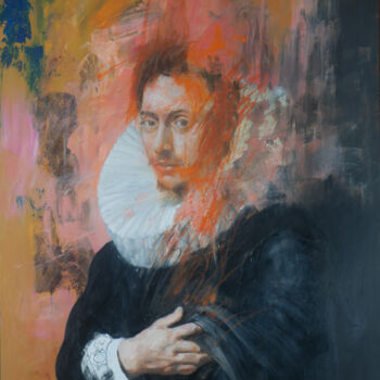 Pittura intitolato "Analisi di un ritra…" da Paolo Damiani, Opera d'arte originale, Olio