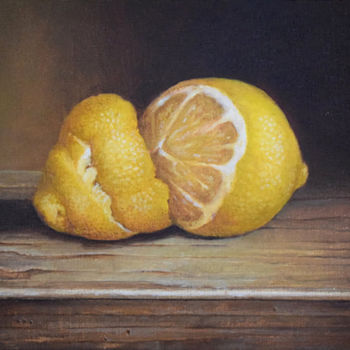 Painting titled "LIMONE" by Paolo Guido, Original Artwork, Oil