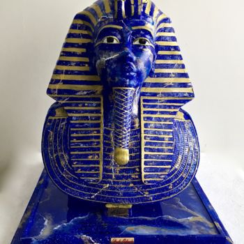 Escultura titulada "Toutankhamon Mask L…" por Paolo Orlando, Obra de arte original, Acrílico