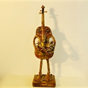 Skulptur mit dem Titel "Paganini Collection…" von Paolo Orlando, Original-Kunstwerk, Holz