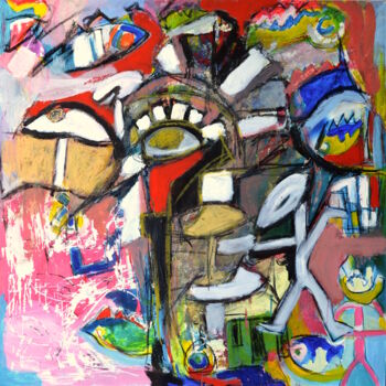 Pintura titulada "Sfumature urbane" por Paolo Amoretti, Obra de arte original, Acrílico Montado en Bastidor de camilla de ma…
