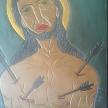 Peinture intitulée "Sao Sebastiao" par Paolo Galdi, Œuvre d'art originale, Acrylique