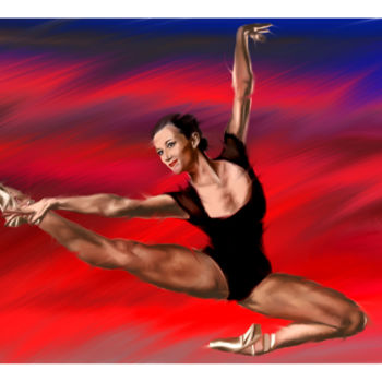 Digital Arts titled "Skip in red.jpg" by Paolo Luino, Original Artwork, Digital Painting