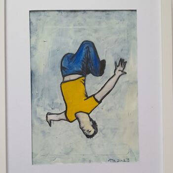 Картина под названием "Jump" - Paolo Rizzi, Подлинное произведение искусства, Масло Установлен на Деревянная рама для носилок