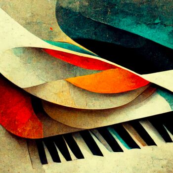 Arts numériques intitulée "PIANO" par Paolo Volante, Œuvre d'art originale, Image générée par l'IA