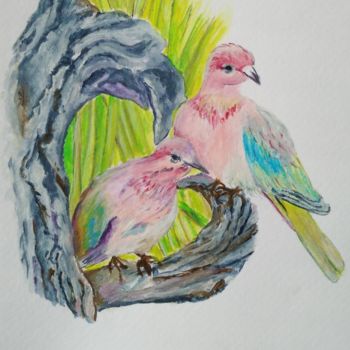 Pintura titulada "Oiseaux N6" por Zeuxiss, Obra de arte original, Acrílico