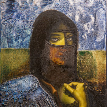 Pintura intitulada "l'odalisca" por Paolo Perelli, Obras de arte originais, Óleo