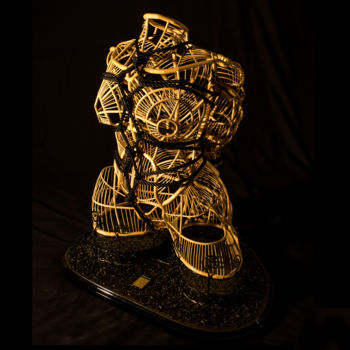 Skulptur mit dem Titel "bondage lady I -2015" von Paolo Perelli, Original-Kunstwerk, Metalle