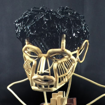 Sculpture titled "caino" by Paolo Perelli, Original Artwork, Metals