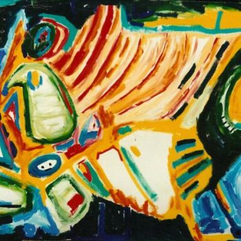 Картина под названием "Les naufragés" - Emmanuelle Rostaing, Подлинное произведение искусства, Акрил Установлен на Деревянна…