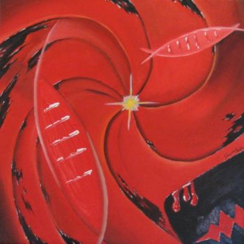Malerei mit dem Titel "Infibula" von Giampietro Nardello, Original-Kunstwerk, Öl