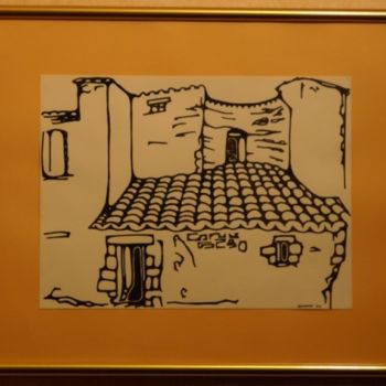 Desenho intitulada "Maison de Cordes" por Andre Ramond, Obras de arte originais