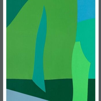 Incisioni, stampe intitolato "Green II" da Paperart, Opera d'arte originale, Stampa digitale