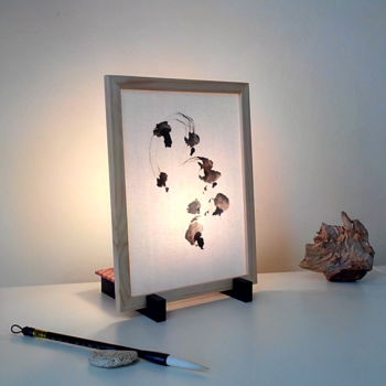 Design intitulada "Lampe Calligraphie…" por Papiers D'Aurore, Obras de arte originais, Luminaria