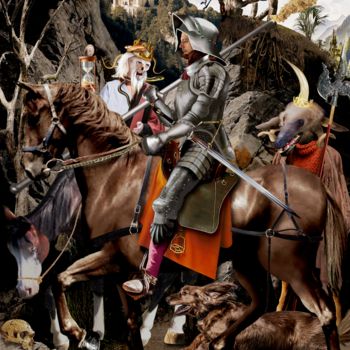 Arts numériques intitulée "Le cavalier la mort…" par Gilles Papineau, Œuvre d'art originale, Travail numérique 2D