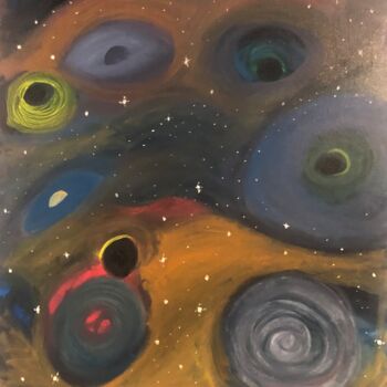 Painting titled "Interstellar" by Paquiar Landis Ruiz, Original Artwork, Oil