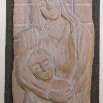 Pittura intitolato "Maternità   rilievo" da Gino Paradisi, Opera d'arte originale