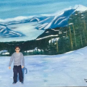 Painting titled "Mont Whisler" by Nicole Paradis, Original Artwork, Oil