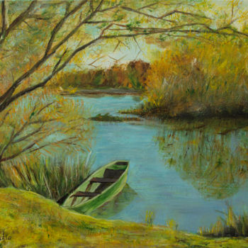 Pintura titulada "Barque de pêcheur" por Pardo Y Cobo, Obra de arte original, Acrílico Montado en Otro panel rígido