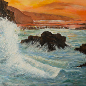 Peinture intitulée "La vague" par Pardo Y Cobo, Œuvre d'art originale, Acrylique Monté sur Châssis en bois