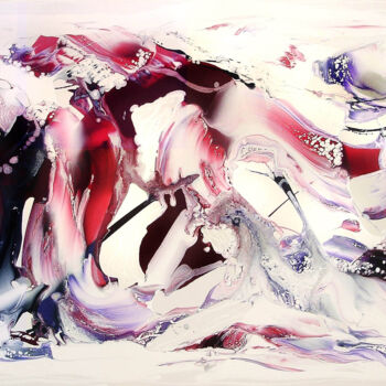 Картина под названием "Snowflake Waltz" - Paresh Nrshinga, Подлинное произведение искусства, Акрил Установлен на Деревянная…