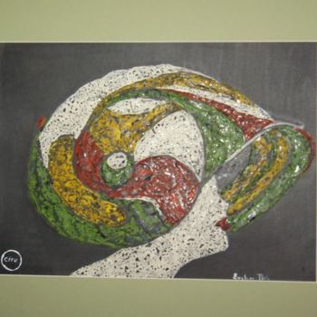 Peinture intitulée "Evelyne:  Escargot" par Daniel Et Evelyne Pâris, Œuvre d'art originale