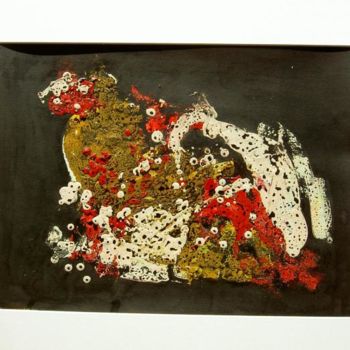 Картина под названием "Evelyne:  Abstrait 1" - Daniel Et Evelyne Pâris, Подлинное произведение искусства, Масло