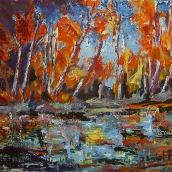 Painting titled "Daniel:   Paysage 2" by Daniel Et Evelyne Pâris, Original Artwork, Oil