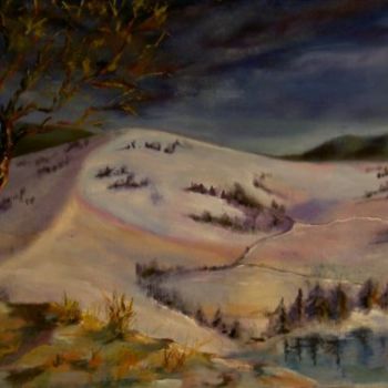 Peinture intitulée "Le Bleymard Mont Lo…" par Daniel Et Evelyne Pâris, Œuvre d'art originale