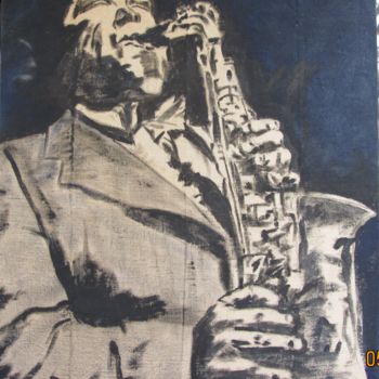 Schilderij getiteld "Jazz SAX" door Daniel Et Evelyne Pâris, Origineel Kunstwerk, Acryl