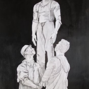 Drawing titled "Cirque Daniel" by Daniel Et Evelyne Pâris, Original Artwork, Pencil