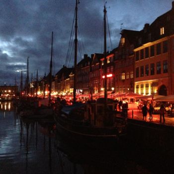 Photography titled "Nyhavn by night at…" by Yann Delpech, Original Artwork, Digital Photography