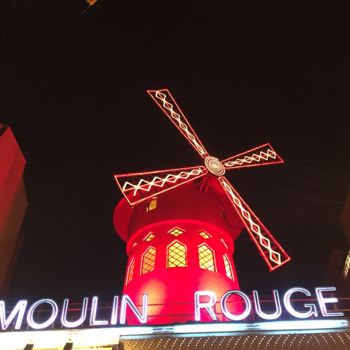 Photographie intitulée "Moulin Rouge, Paris" par Yann Delpech, Œuvre d'art originale, Photographie numérique