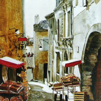 Painting titled "L' épicerie" by Rodolphe Parisotto, Original Artwork, Oil