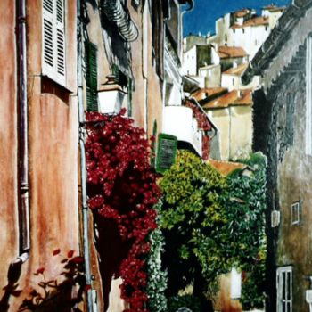 Painting titled "La promenade" by Rodolphe Parisotto, Original Artwork, Oil