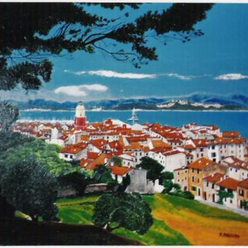 Malerei mit dem Titel "Saint Tropez" von Rodolphe Parisotto, Original-Kunstwerk, Öl
