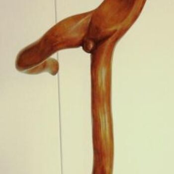 Sculpture titled "Craque (madeira)" by Aníbal Ruivo, Original Artwork