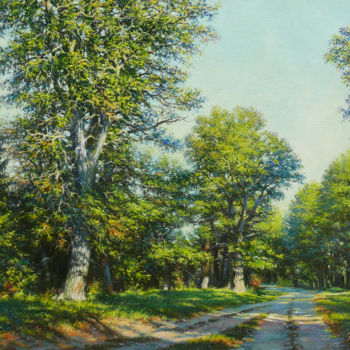 Malerei mit dem Titel "Summer calmness" von Petr Parkhimovitch (parpeter66), Original-Kunstwerk, Öl