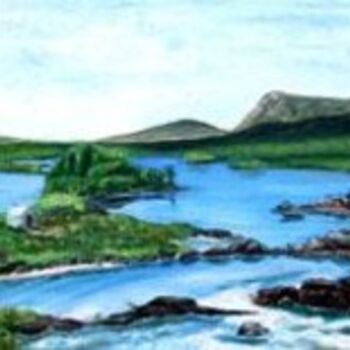 Pintura intitulada "Irlande-Le connemar…" por Jean Parraud, Obras de arte originais, Óleo