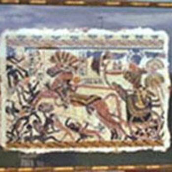 Peinture intitulée "Egypte-Bataille de…" par Jean Parraud, Œuvre d'art originale, Huile