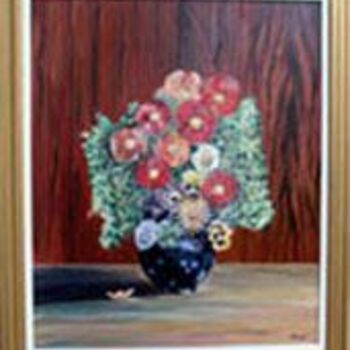 Pintura titulada "Bouquet de fleurs" por Jean Parraud, Obra de arte original, Oleo