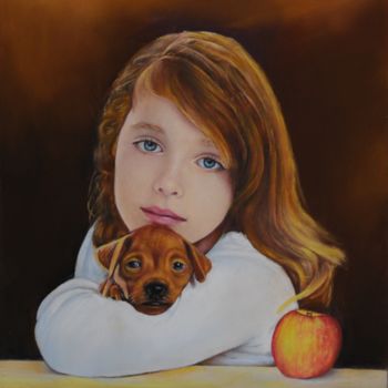 Dessin intitulée "Piccoli amici" par Claudio Apparuti, Œuvre d'art originale, Pastel