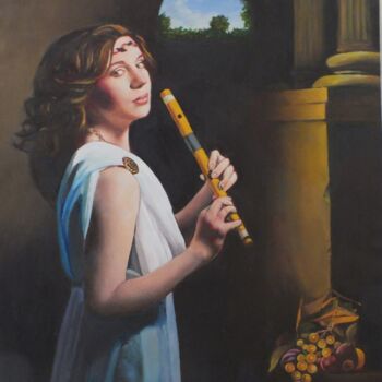 Painting titled "Euterpe" by Claudio Apparuti, Original Artwork, Oil